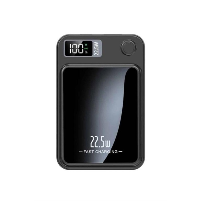 Taşınabilir Şarj Magsafe Powerbank 10.000 mAh Hızlı Şarj Led Göstergeli Kablosuz - Lisinya