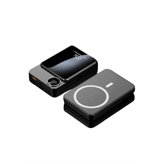 Magsafe Powerbank 10.000 mAh 22.5 Watt Hızlı Şarj Göstergeli Kablosuz Taşınabilir Şarj - Lisinya