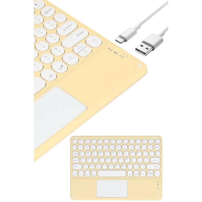 Touchpad Uyumlu Bluetooth Klavye Slim Kablosuz Wifi Q Klavye - Lisinya