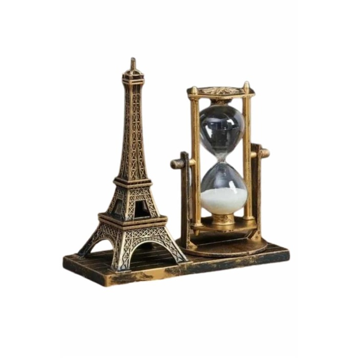Masa Biblosu Dekoratif Süs Kum Saati Eyfel Kulesi Hediyelik Kum Saati - Lisinya