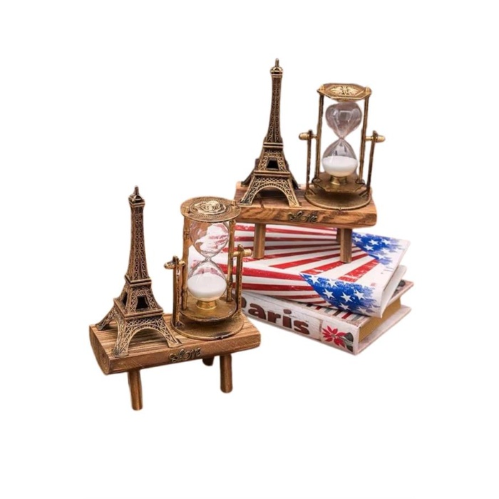 Masa Biblosu Dekoratif Süs Kum Saati Eyfel Kulesi Hediyelik Kum Saati - Lisinya