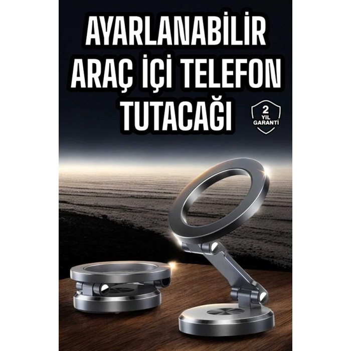 Araç İçi Telefon Tutacağı Manyetik Tasarım Ayarlanabilir - Lisinya