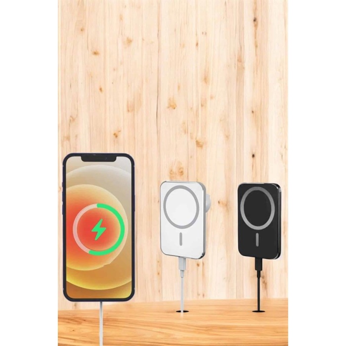 İOS Uyumlu Manyetik Tasarım Magsafe İphone 12/13/14/15 Uyumlu Powerbank - Lisinya