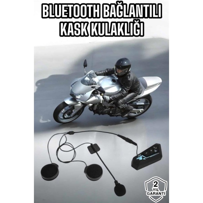 Kask Kulaklığı Motosiklet Intercom Interkom Dinleme Konuşma Özellikli Su Geçirmez - Lisinya