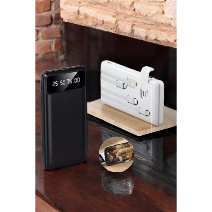 Powerbank 20.000 Mah Dijital Göstergeli LCD Ekran Uzun Pil Ömrü - Lisinya
