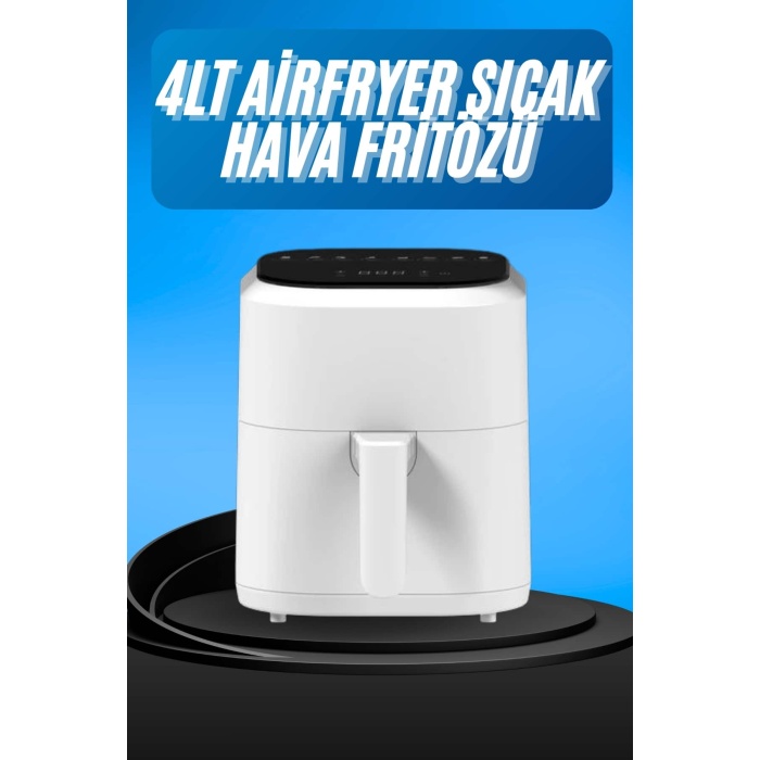 Hava Fritözü 4L Airfryer Pratik Uzun Ömürlü Yağsız Pişirme Taşınabilir - Lisinya