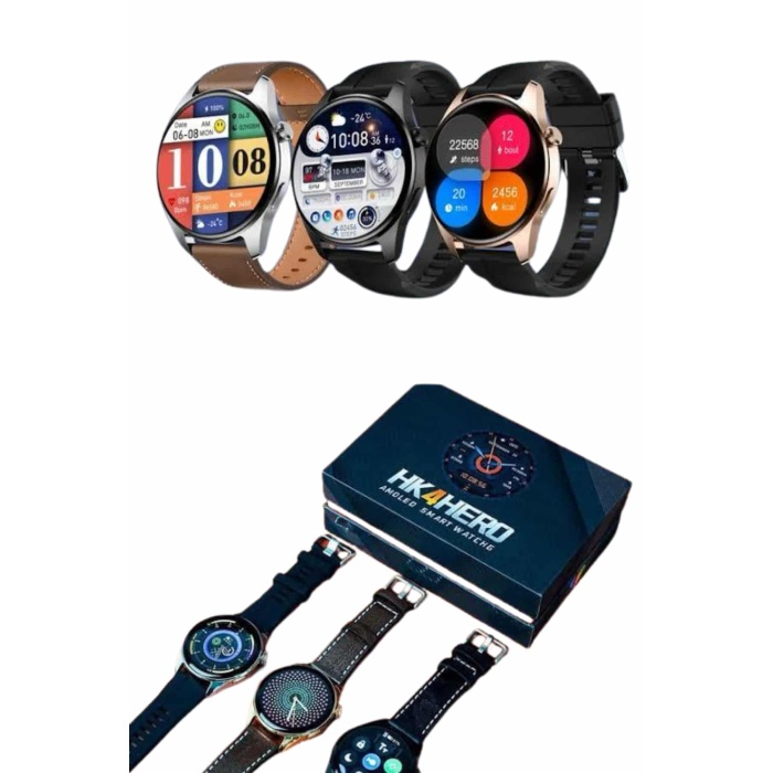 Yuvarlak Kasa 46mm Akıllı Saat Android Ve IOS Uyumlu Uyku ve Sağlık Takibi - Lisinya