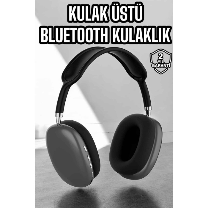 P9 Plus Kulaklık Siyah Bluetooth Bağlantılı Kulak Üstü Kablosuz ANC Özelliği - Lisinya