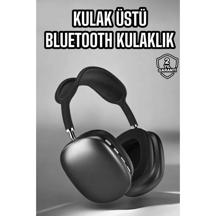 P9 Plus Kulaklık Siyah Bluetooth Bağlantılı Kulak Üstü Kablosuz - Lisinya