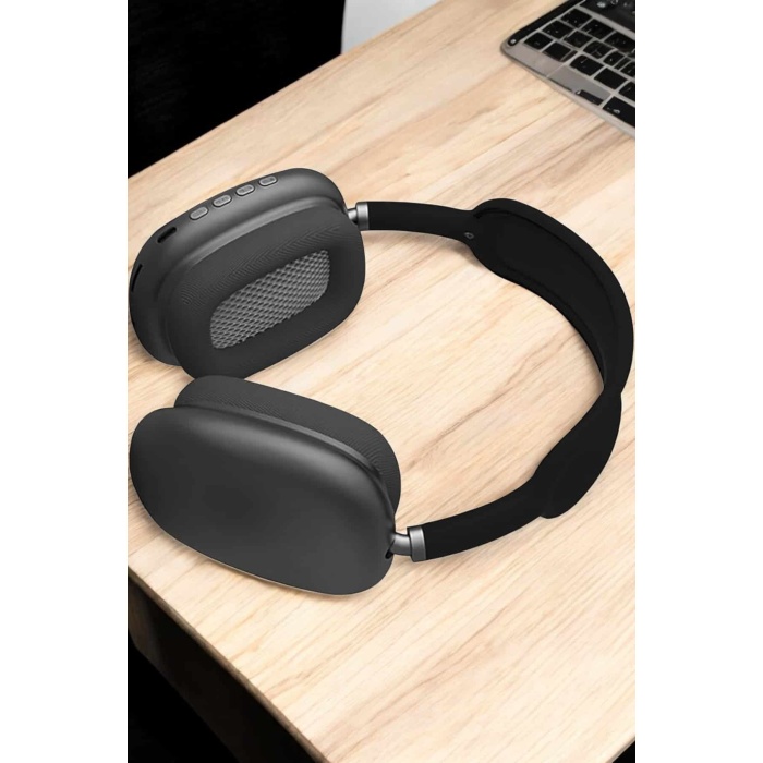 P9 Plus Kulaklık Siyah Bluetooth Bağlantılı Kulak Üstü Kablosuz - Lisinya