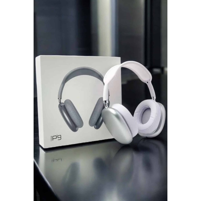 P9 Air Max Kablosuz 5.0 Mikrofonlu Bluetooth Kulaklık Beyaz Yüksek Ses Kaliteli - Lisinya