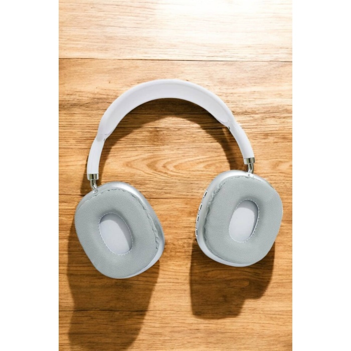 P9 Plus Kablosuz Kulak Üstü Bluetooth Kulaklık Beyaz Mikrofonlu Kulaküstü Kablosuz Kulaklık - Lisinya