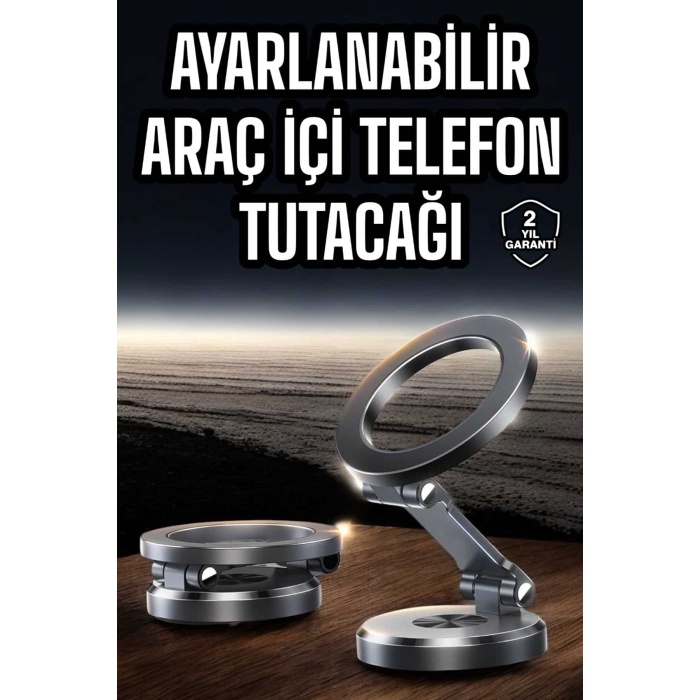 Araç İçi Telefon Tutacağı Manyetik Tasarım Ayarlanabilir - Lisinya