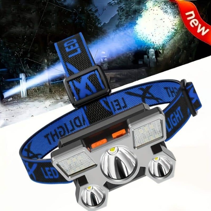 Kafa Lambası Hafif ve Esnek Çift Anahtarlı Far Led Işık - Lisinya