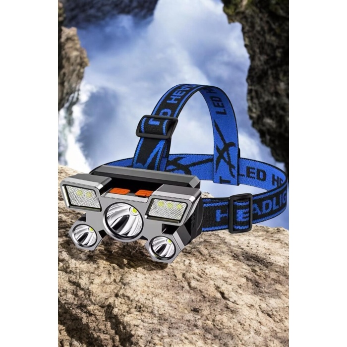 Ultra Güçlü Led Işık Şarjlı Kafa Lambası Balıkçı Lambası Kafa Feneri - Lisinya