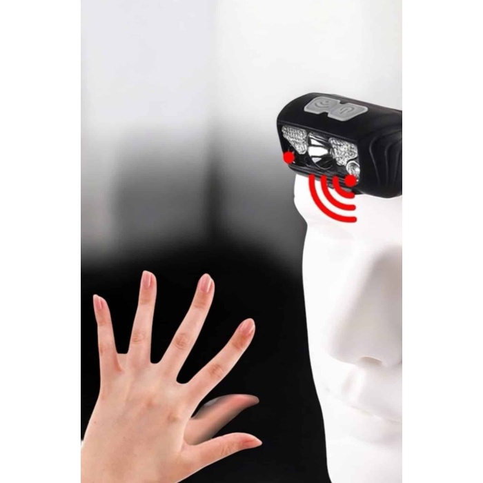 Kafa Lambası Kamp Lambası Sensörlü Şarjlı Ayarlanabilir - Lisinya