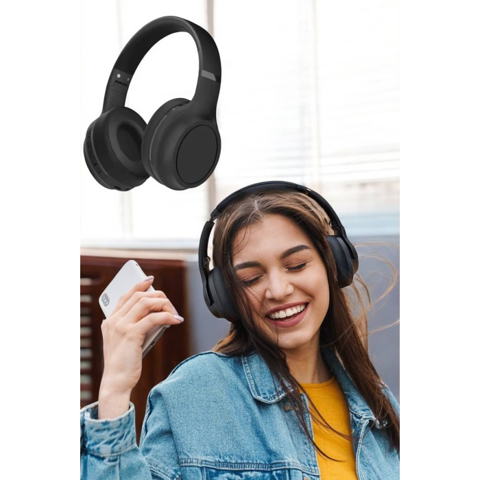 Kulak Üstü Kablosuz Bluetooth Kulaklık Gürültü Önleyici Uzun Şarj Süreli - Lisinya