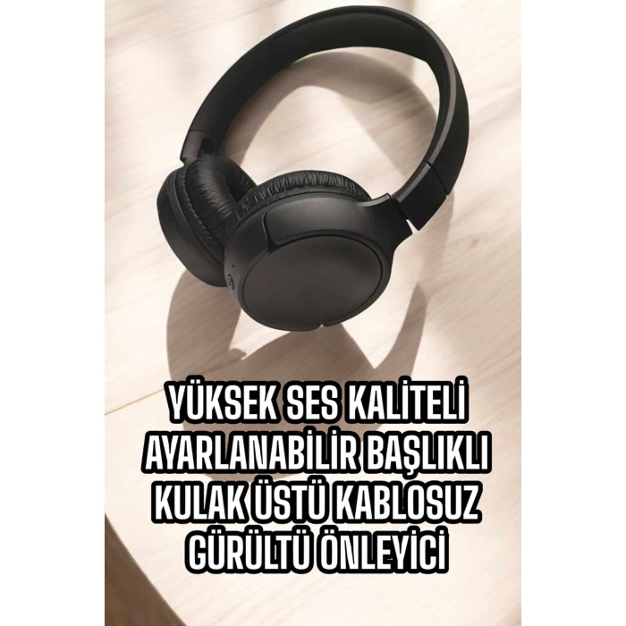 Kulak Üstü Kablosuz Bluetooth Kulaklık Gürültü Önleyici Ayarlanabilir - Lisinya