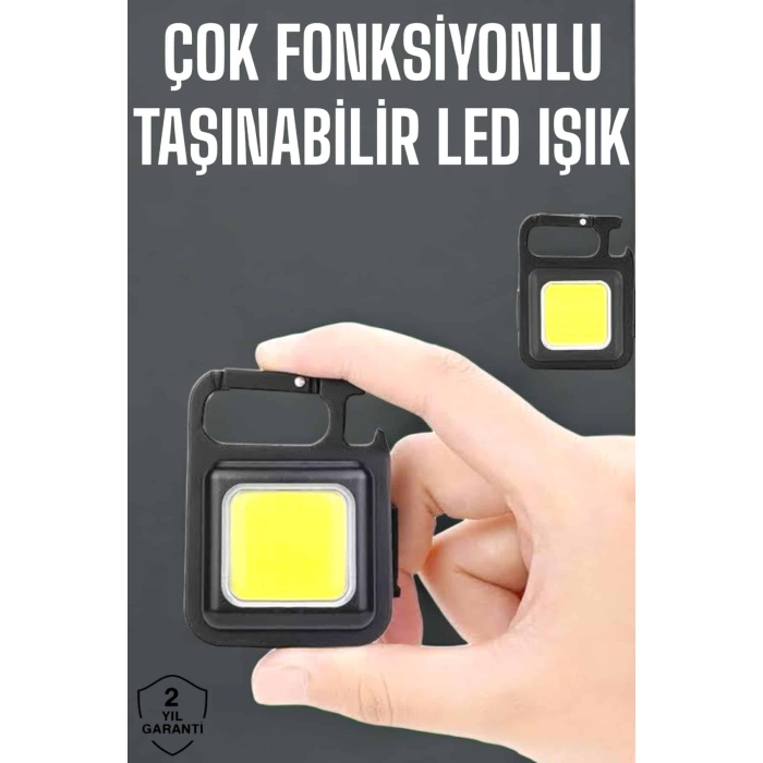 Kamp Işığı Çok Fonksiyonlu Taşınabilir Anahtarlık Kapak Açma Manyetik Özelliği - Lisinya