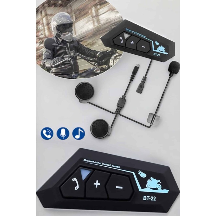 Kask Kulaklık Bluetooth Motosiklet Kulaklık Intercom Su Geçirmez - Lisinya