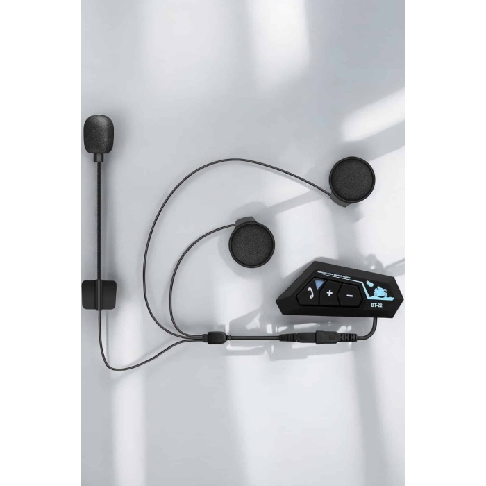 Kask Kulaklığı Motosiklet Intercom Interkom Dinleme Konuşma Özellikli Su Geçirmez - Lisinya