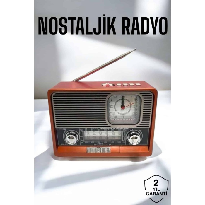 Nostaljik Görünümlü USB Girişli Bluetooth Bağlantılı Radyo - Lisinya