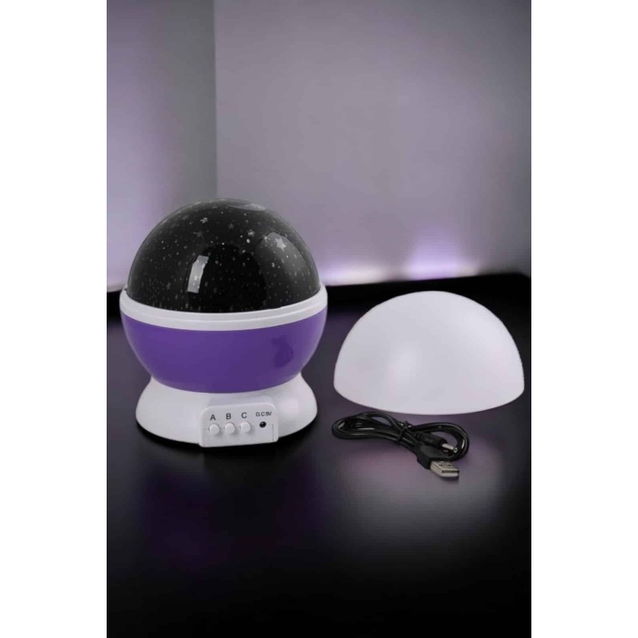 Yıldızlı Gökyüzü Projeksiyon Gece Lambası Hareketli Işık Şovu - Lisinya