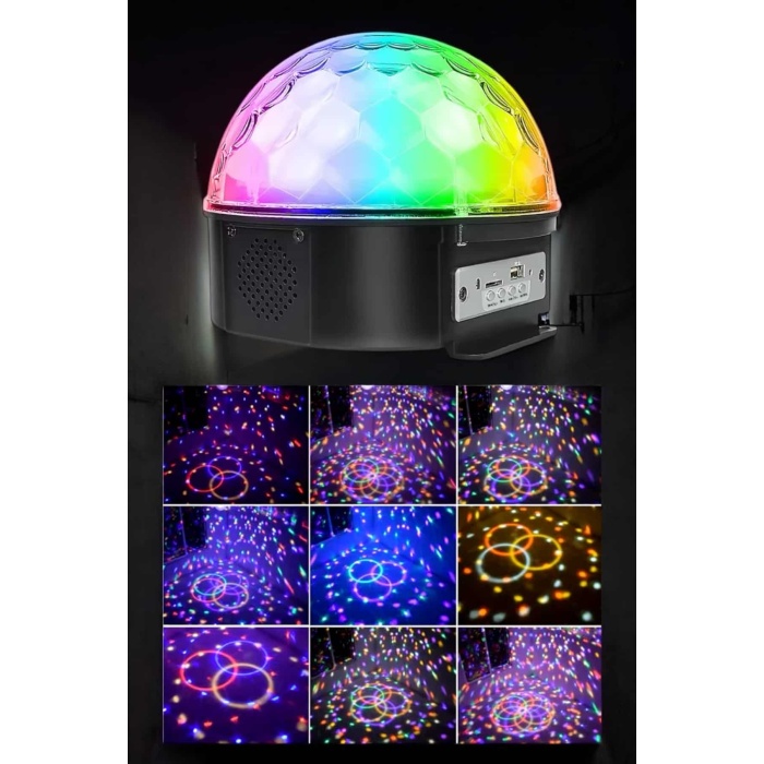 Bluetooth ve Uzaktan Kumandalı Çok Renkli Masaüstü Disko Topu - Lisinya