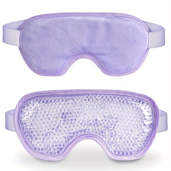 Sıcak Ve Soğuk Boncuklu Buz Jeli Terapi Göz Maskesi (Mor) ( Lisinya )
