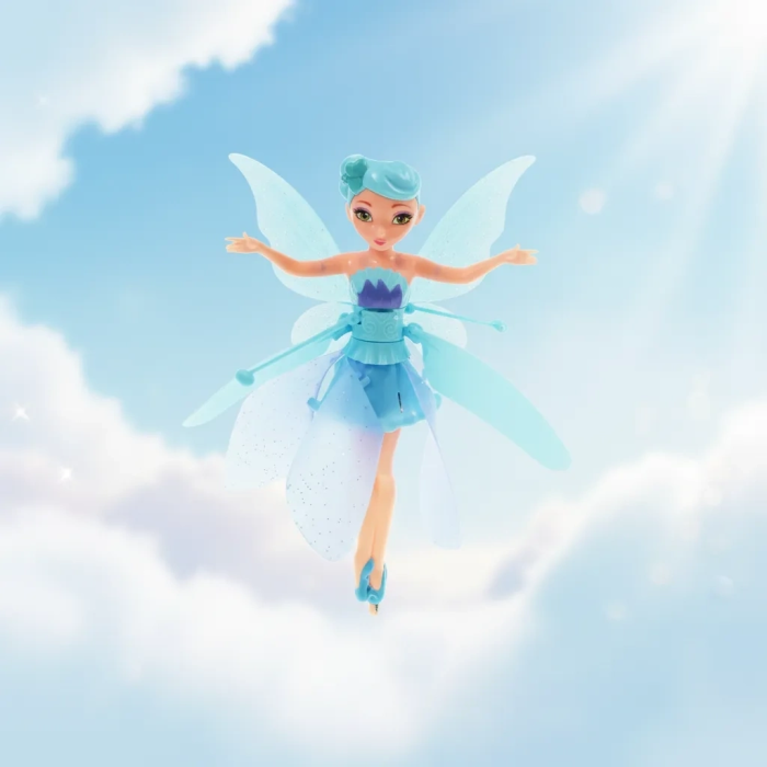 Uçan Peri Oyuncak Usb Kablolu ve Şarj Edilebilir Oyuncak Bebe Mavisi ( Lisinya )