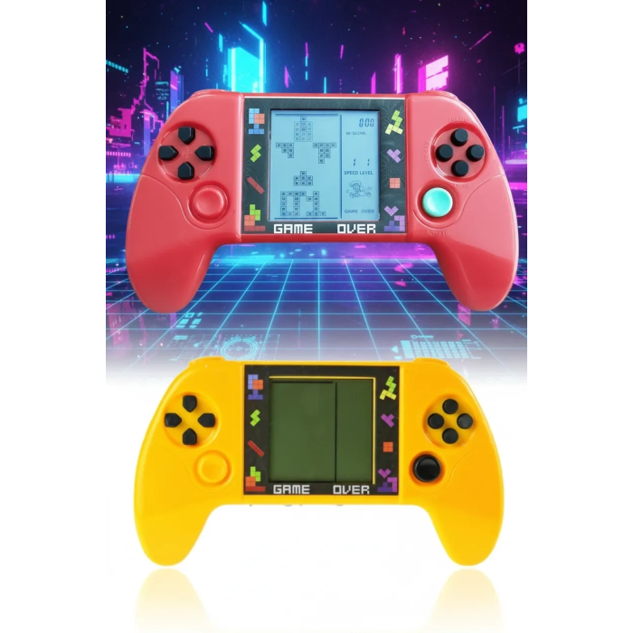 Taşınabilir Tetris Oyun Konsolu Renkli Retro Oyun Aleti Çocuklar İçin Eğlenceli Mini Konsol ( Lisinya )