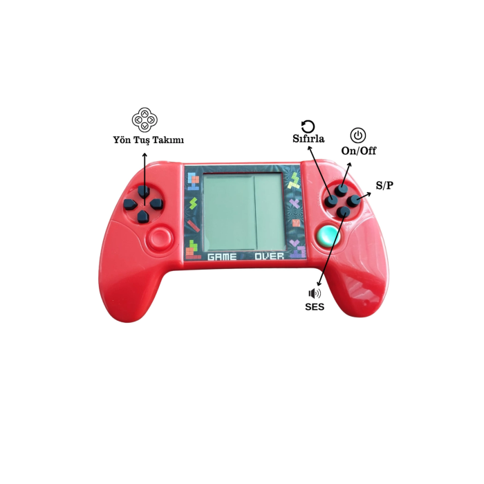Taşınabilir Tetris Oyun Konsolu Renkli Retro Oyun Aleti Çocuklar İçin Eğlenceli Mini Konsol ( Lisinya )