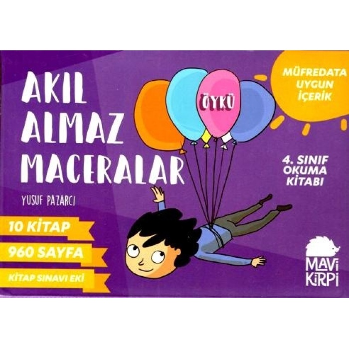 Akıl Almaz Maceralar Seti-10 Kitap Takım - Yusuf Pazarcı - Mavi Kirpi