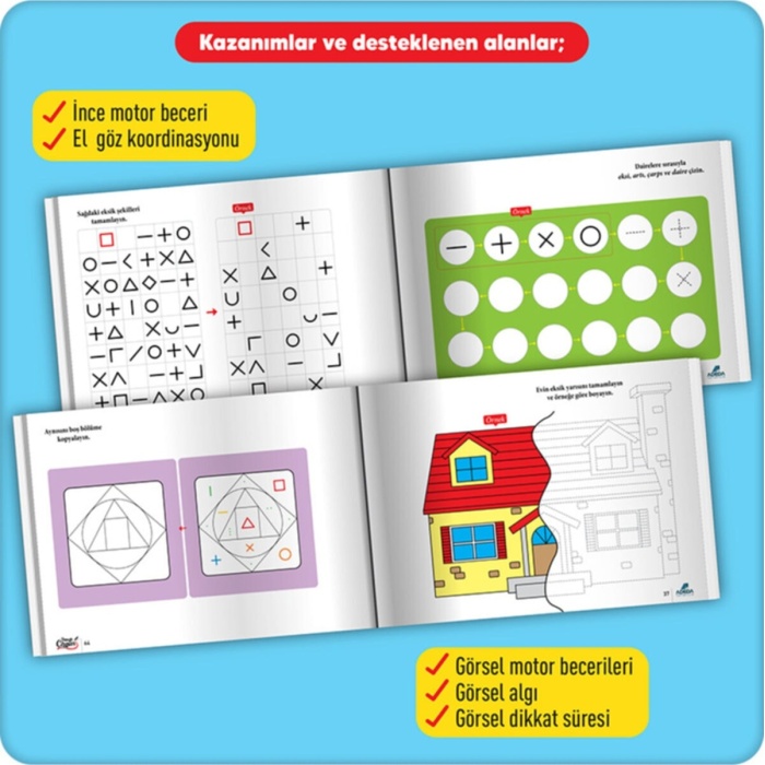 Dikkatli Çizgiler - 5-7 Yaş - (3 Kitap SET)