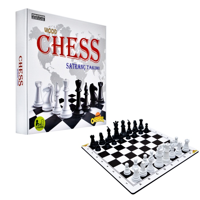 Orbisel Satranç Takımı 30x30 Ahşap Tablalı