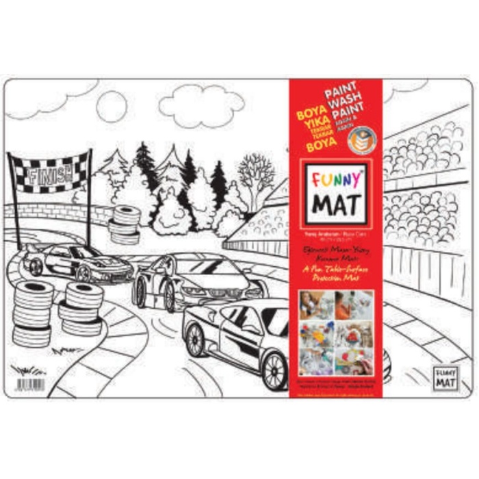 Funny Mat - Yarış Arabaları 33,5x48cm