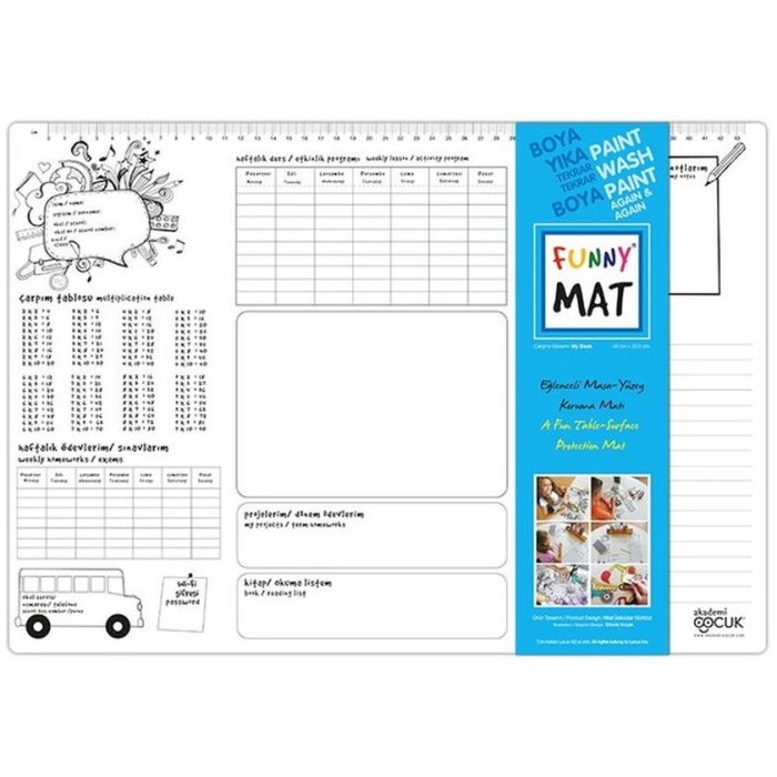 Funny Mat - Çalışma Masam (My Desk - Küçük Boy) - 33,5x48cm