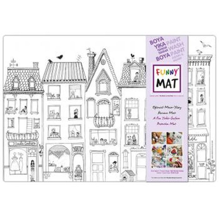 Funny Mat - Çatıdaki Leylek (Küçük Boy) - 33,5x48cm