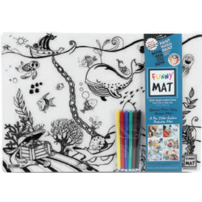 Funny Mat - Çiftlik Ve Derin Deniz 6Lı Kalem Hediyeli 30 x 40 cm