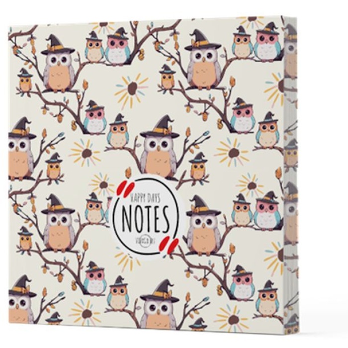 Baykuş 7 - Çizgisiz Yan Boyamalı Defter