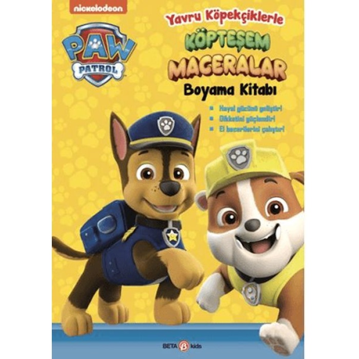 Paw Patrol Yavru Köpekçiklerle Köpteşem Maceralar Boyama Kitabı