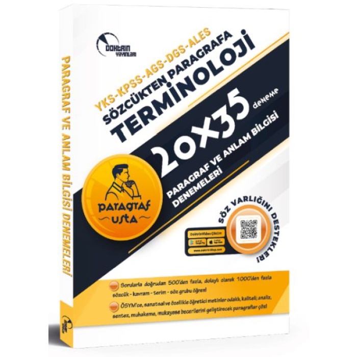 Doktrin Yayınları YKS-KPSS-AGS-DGS-ALES Paragraf 20*35 Deneme