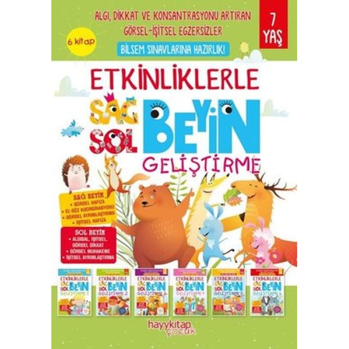 Etkinliklerle Sağ Beyin Sol Beyin Geliştirme (7 yaş) 6’lı Set