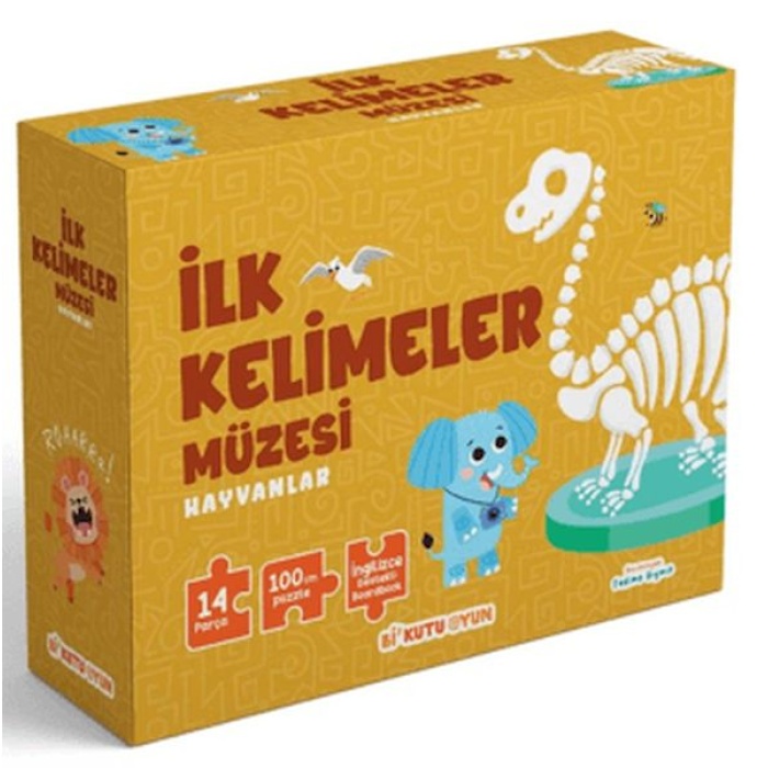 İlk Kelimeler Müzesi - Hayvanlar (İngilizce Destekli Kitap ve Yapboz Seti)