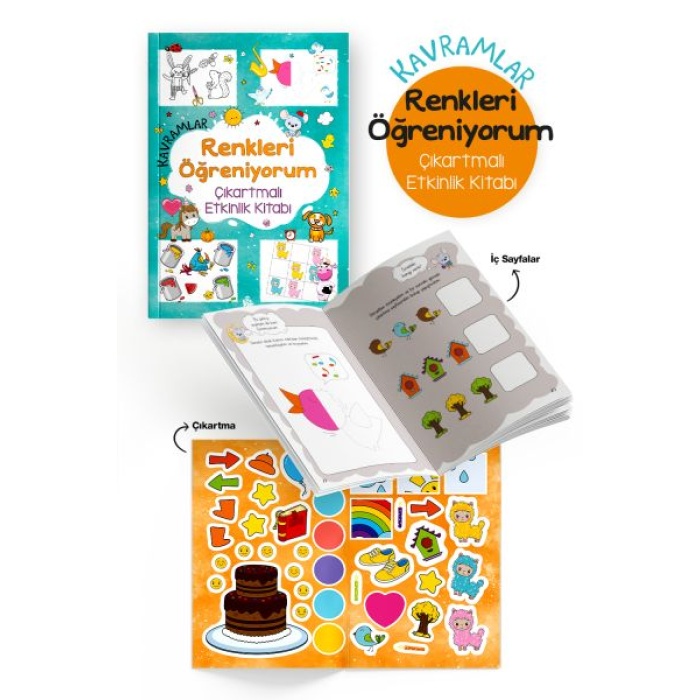 Kavramlar – Renkleri Öğreniyorum – Çıkartmalı Etkinlik Kitabı - 3 Yaş +