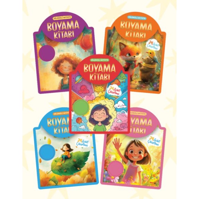 Çıkartmalı Boyama Kitabı - 5 Kitap Set