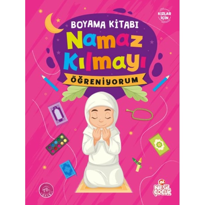 Namaz Kılmayı Öğreniyorum Kız - Boyama