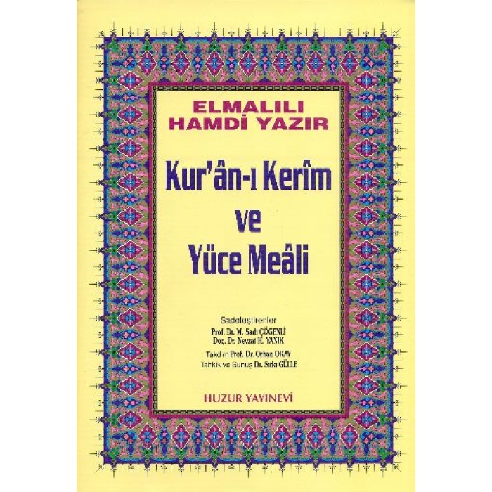 Kuranı Kerim ve Yüce Meali Orta Boy (Sarı)