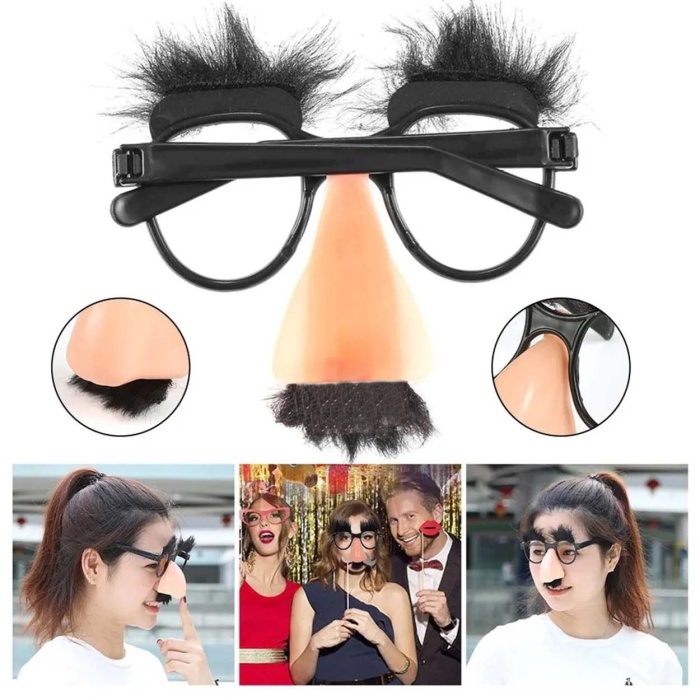 Eğlenceli Kılık Değiştirme Kaş Bıyık Mizah Gözlüğü 9x13 cm - Lisinya