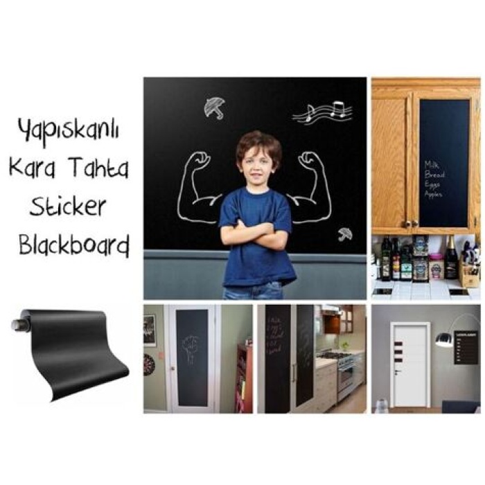 Yapışkanlı Kara Tahta-Yazı Tahtası: Sticker Blackboard - Lisinya